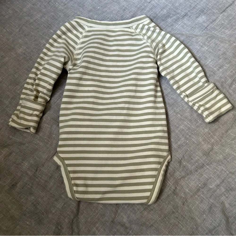 Quincy Mae Striped Wrap Romper & Pants Set Organic Cotton 0-3 Months